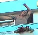 Dave H does his award-winning balcony dance